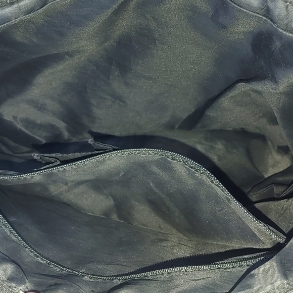 Quilted purse, garnet & black w/ palmetto trees, SC, USC, zip pocket inside - Picture 3 of 8